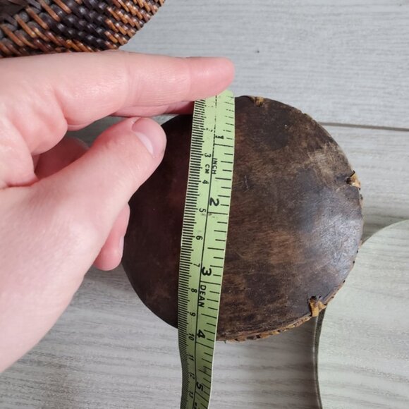 Rare Indonesian Lombok Hand Woven Reed Grass Pedestal Basket Trinket Box Set - Picture 7 of 8